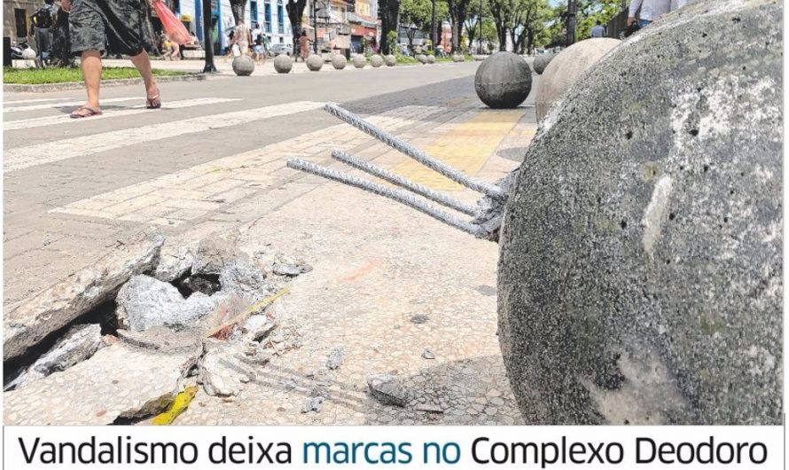 Marcas de vandalismo no Complexo Deodoro perduram