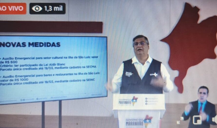 Flávio Dino descarta lockdown, mas determina suspensão do funcionamento de bares e restaurante na Grande Ilha