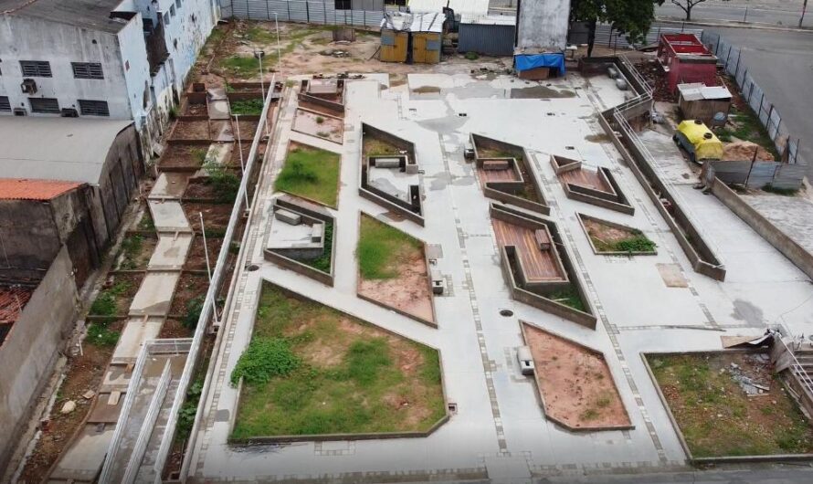 Praça do Monte Castelo, em São Luís, está com 80% das obras concluídas