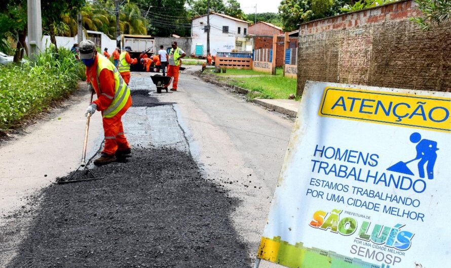 Prefeitura de São Luís trabalha para recuperar pavimentação de ruas e avenidas da capital