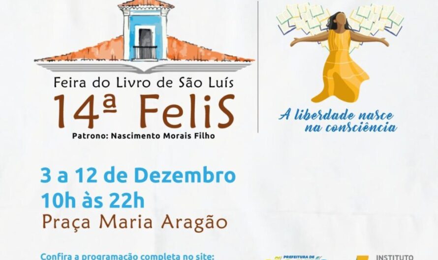 Prefeitura promove 14ª Feira do Livro de São Luís de 3 a 12 de dezembro, na Praça Maria Aragão