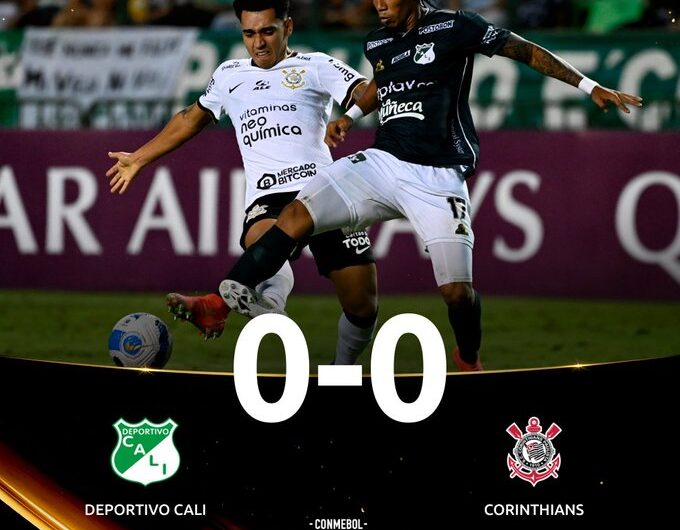 Cássio defende pênalti e Corinthians segura empate com Deportivo Cali