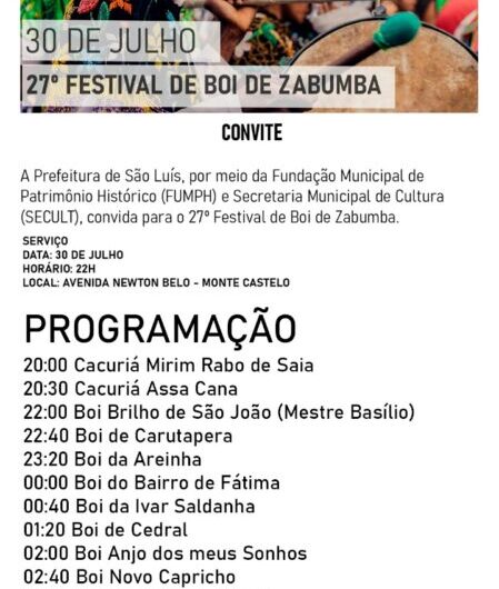 27º Festival de Bumba meu boi de Zabumba