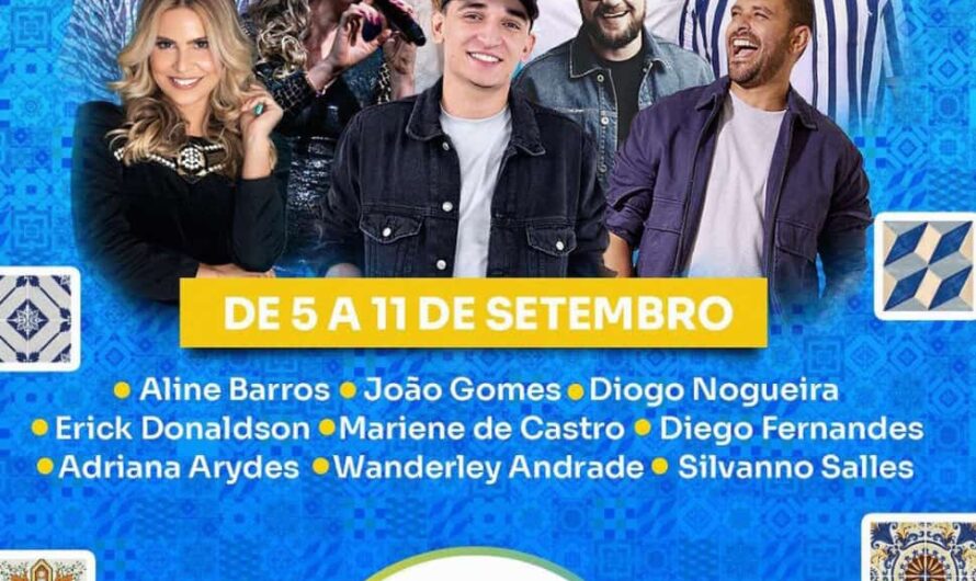 Diogo Nogueira, Mariene de Castro, João Gomes, Wanderley Andrade, Aline Barros, Diego Fernandes e muito mais vão cantar nas comemorações de 410 anos de São Luís