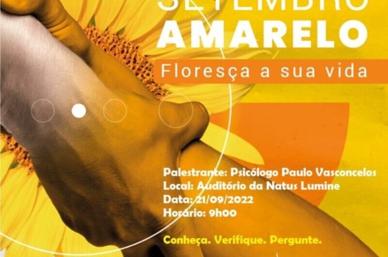Setembro Amarelo com palestra de prevenção ao suicídio na Natus Lumine