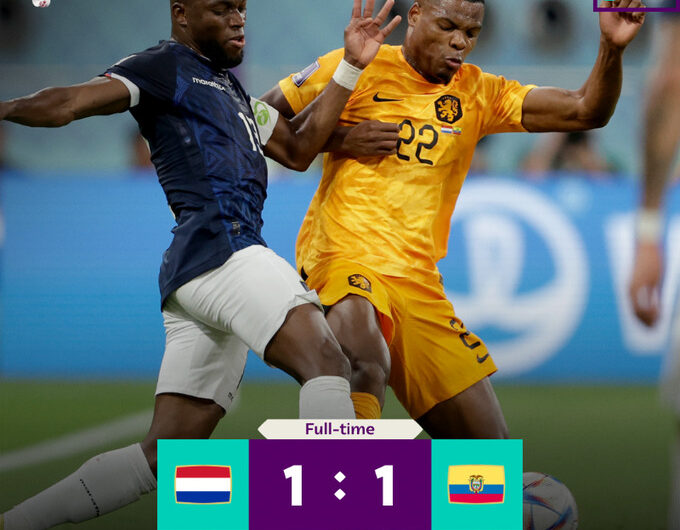 Holanda e Equador empatam e dividem liderança do Grupo A da Copa