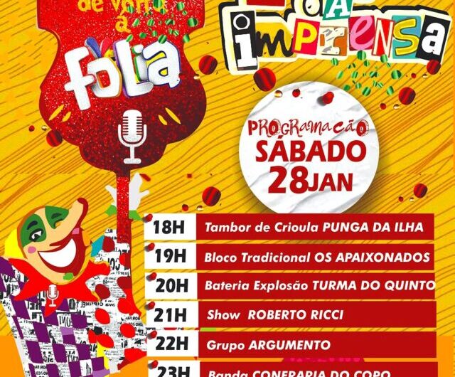 Bloco da Imprensa dá a largada para o carnaval 2023 : ” DE VOLTA À FOLIA”
