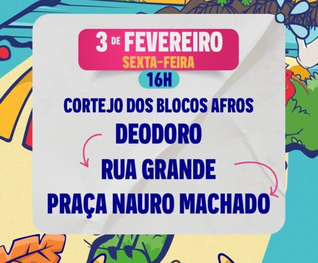 Pré-Carnaval no Centro, Beira-Mar, Litorânea e Vila Esperança