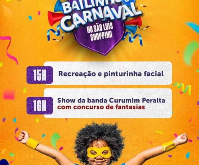 Bailinho de Carnaval anima a  criançada no São Luís Shopping