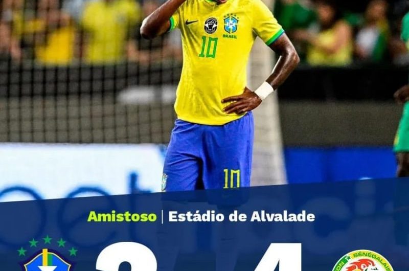 Brasil perde para Senegal e tem segunda derrota com técnico interino