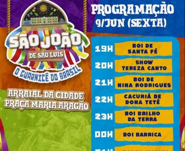 Prefeitura de São Luís abre hoje (9) Arraial da Cidade, na Praça Maria Aragão