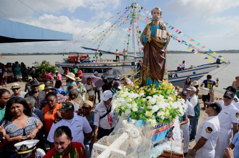 Programação da procissão ma­rí­ti­ma e ter­res­tre no Dia de São Pedro