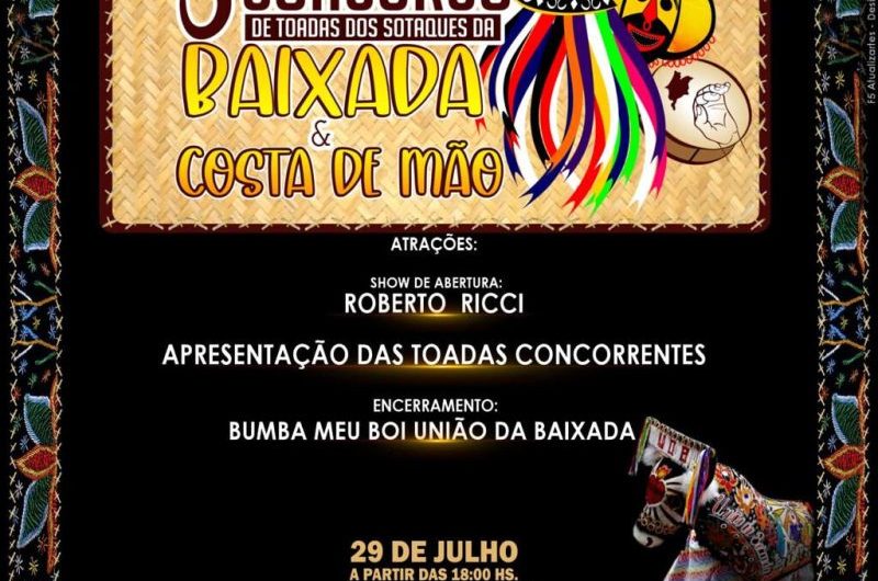 Concurso de Toadas em Sotaques da Baixada e Costa de Mão acontece no final do mês