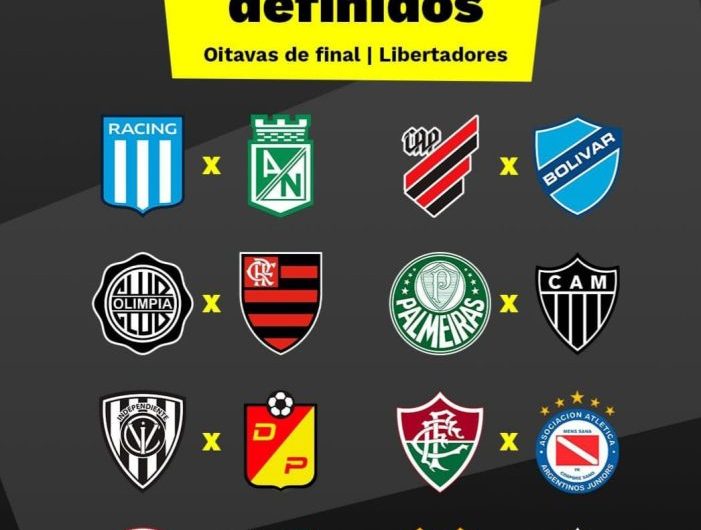 Confira os confrontos das oitavas de final da Libertadores