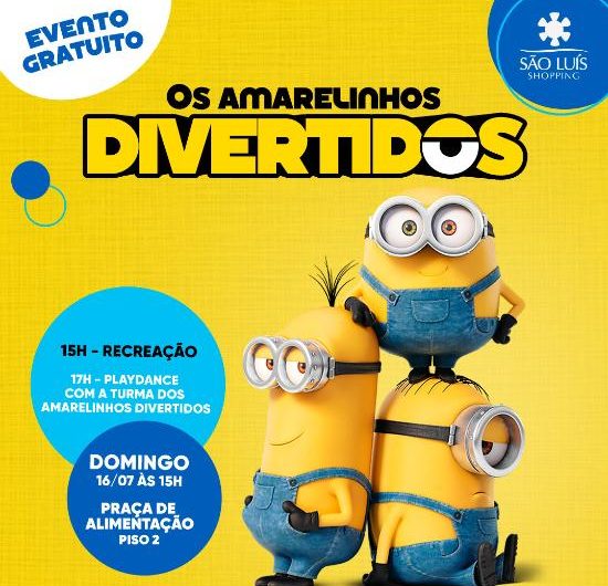 Amarelinhos Divertidos fazem  animação no São Luís Shopping