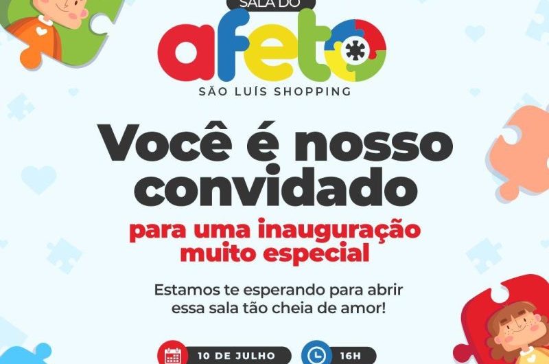 São Luís Shopping vai inaugurar a Sala do Afeto para pessoas com TEA (Transtorno do Espectro Autista)