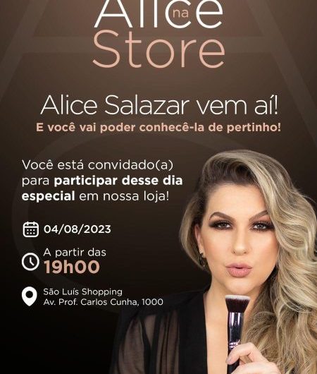 Alice Salazar chega nesta sexta-feira na Loja Store em São Luís