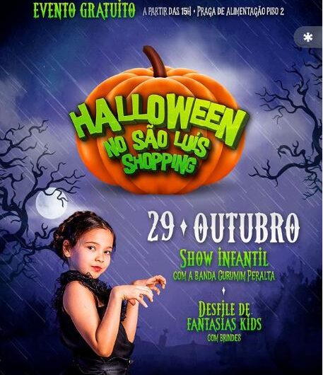 A bruxa vai rolar solta no  Halloween do São Luís Shopping   