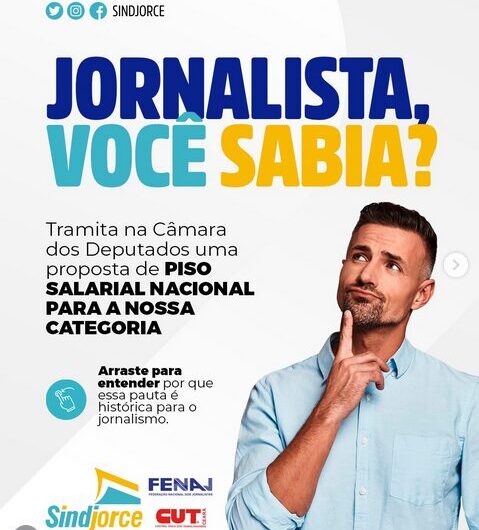 Sindjorce informa: 📢 Piso Salarial Nacional dos Jornalistas em debate no Congresso!