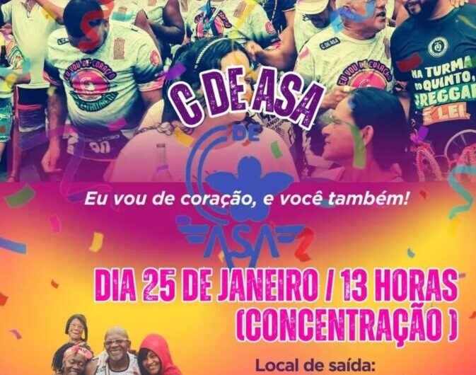 Voar, voar, subir, subir! Bloco C de Asa decola, neste domingo, às 13h, da residência de Pelé, para voar alto e fazer rasantes no carnaval de rua de São Luís! 