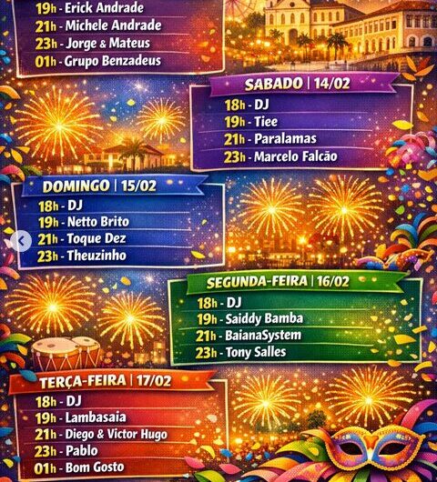 Vai pular carnaval no Anel Viário? Veja os horários oficiais do Carnaval 2026, na Cidade do Carnaval, da Prefeitura de São Luís
