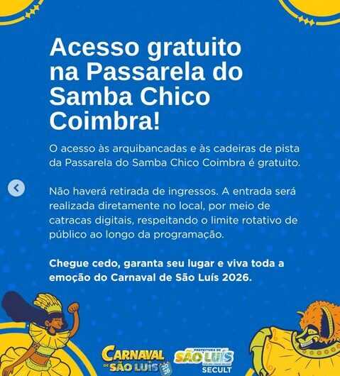 Confira a Programação deste sábado, 21, e domingo, 22, na Passarela do Samba Chico Coimbra!