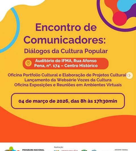 O Comitê de Cultura do Maranhão convida você para um dia de troca, aprendizado e valorização da nossa identidade! ✨🎭