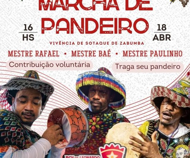 Boi de Leonardo apresenta Marcha de Pandeiro, neste sábado, 18 de abril, às 16h, a sede do Boi da Liberdade, no Quilombo Liberdade