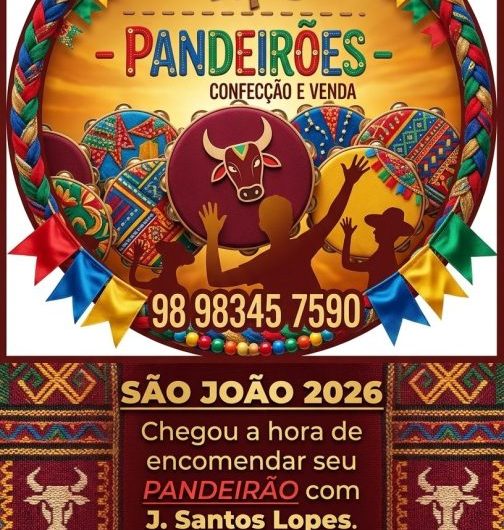 Quer produzir pandeirões personalizados com a logomarca do seu grupo folclórico, da sua empresa ou instituição? Então fale com o artista visual e músico, mestre Jocelino Lopes. É a tradição e a força da nossa cultura direto para as suas mãos!