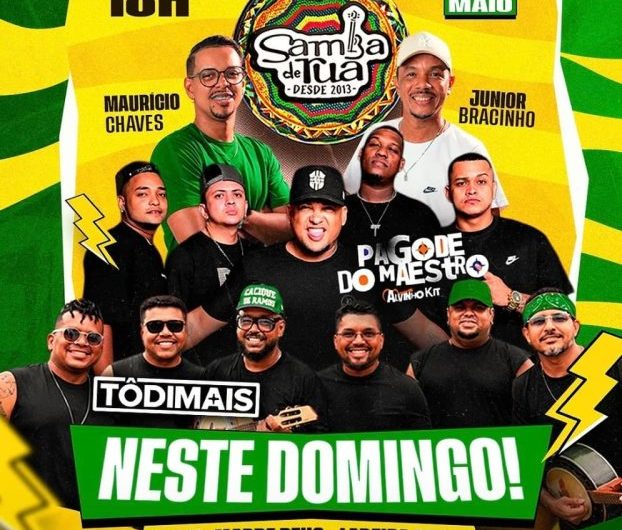 Final de semana chegando! E vai ter Serrinha, Feirinha, Divino Roots, Boi Pirilampo, Samba de Rua e muito mais!!!