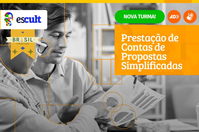Escult abre inscrições para segunda turma do curso livre sobre prestação de contas de projetos culturais