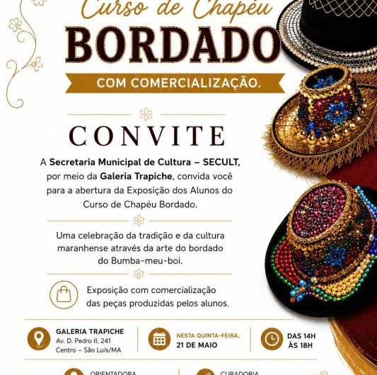 Exposição dos Alunos do Curso de Chapéu Bordado