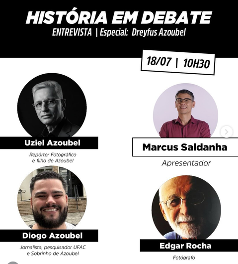 Neste sábado, 18 de junho, o programa História em Debate Especial debaterá o trabalho e o legado do fotógrafo Dreyfus Nabor Azoubel.