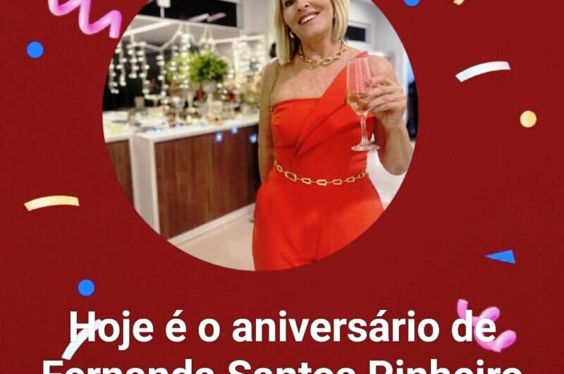 Os nossos parabéns de hoje vão para a amiga, Fernanda Santos Pinheiro, técnica em Assuntos Educacionais da UFMA, ex-diretora do Departamento de Assuntos Culturais da Universidade.