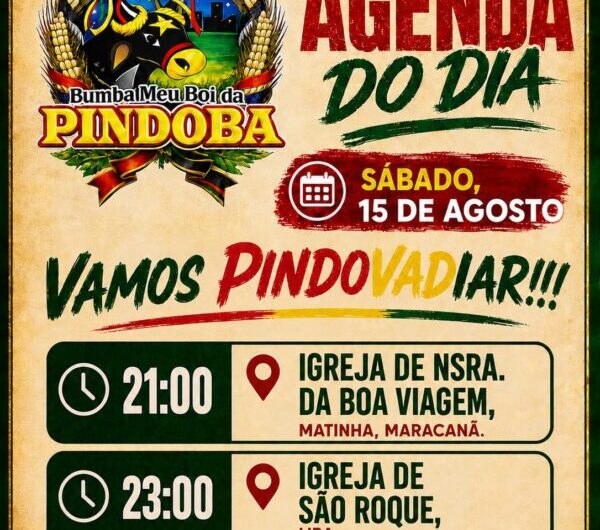 Bora Pindovadiar? Veja a agenda do Boi da Pindoba neste sábado!