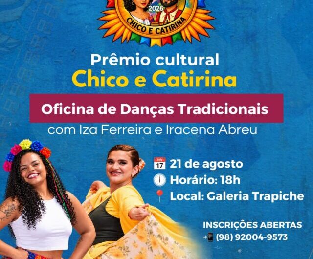 6ª Edição do Prêmio Cultural Chico & Catirina promove oficina de percussão com ritmos maranhenses
