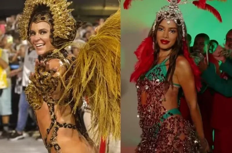 Paolla Oliveira celebra Anitta como nova rainha de bateria da Grande Rio