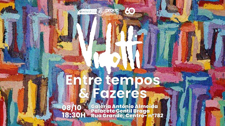 8 de outubro, no Palacete Genti Braga: Fábio Vidotti abre exposição ‘Entre Tempos e Fazeres’. Retrospectiva das várias fases do artista, mostra inclui pinturas, desenhos e esculturas