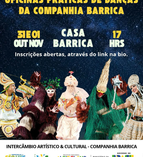 Chegou a hora das tradicionais oficinas práticas de danças da Companhia Barrica. Estão preparados? É neste sábado e domingo, das 17h às 19h na Casa Barrica (Madre Deus)